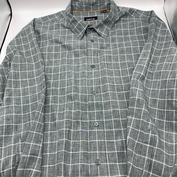 Orvis Other - Orvis Men’s XXL Plaid Long Sleeve Shirt RN#70534 Gray 2XL Dry Wicking